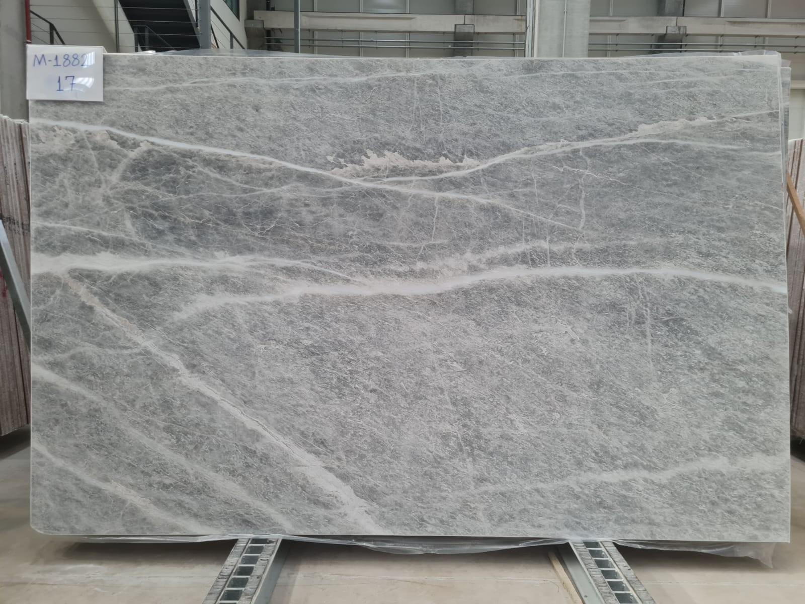 polished Fior Di Pesco marble slab