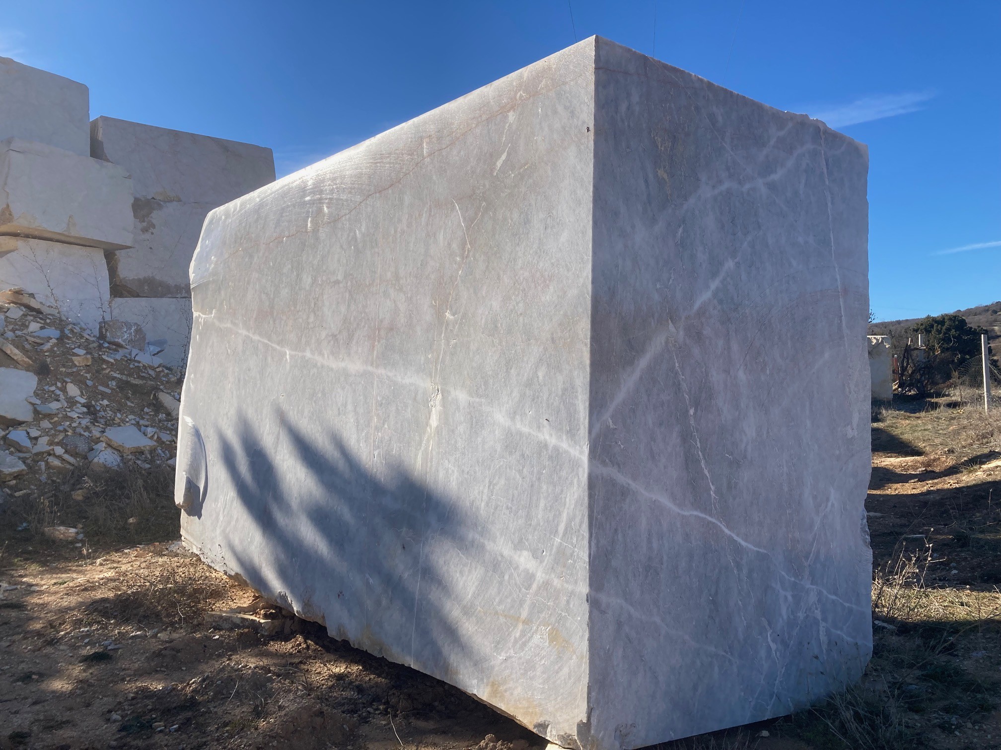 Nordic Grey marble quarry block from Turkey