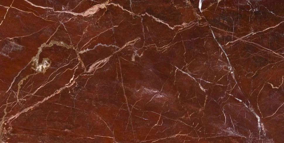Rosso Laguna Marble: Deep Red Intensity and Sharp Vein Contrast