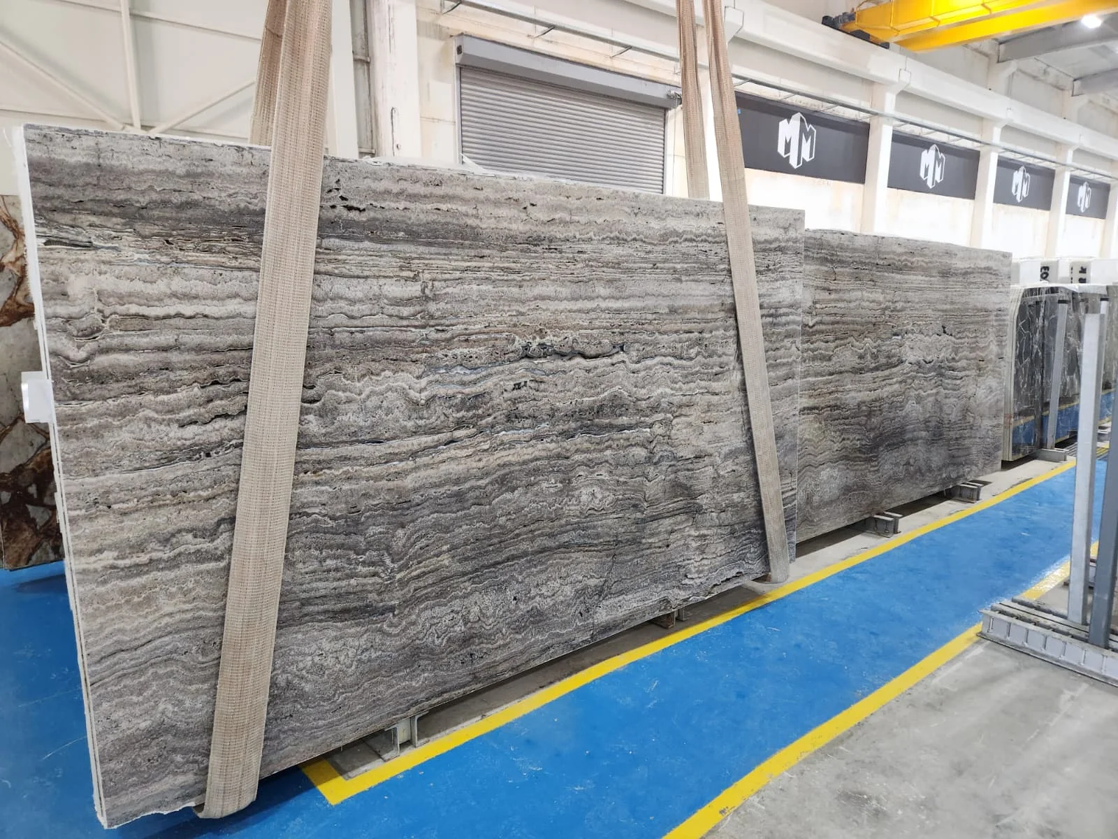 additional view of Silver Travertine slab Bundle No. ST-R320182 - 20 mm, Finish: Raw slab, 5.82 m² - Ready to ship, from Eskişehir, Turkey by Marque Natural Stones