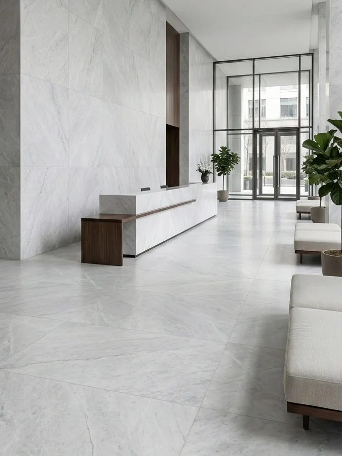 Holanta Dolomite flooring and wall cladding in bathroom interior