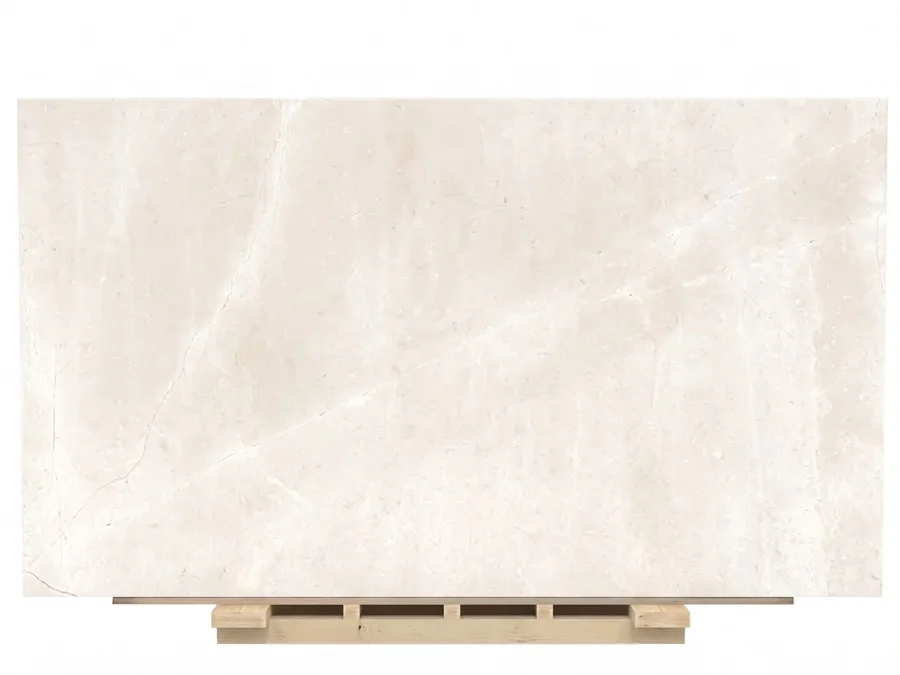 polished Burdur Beige marble slab surface